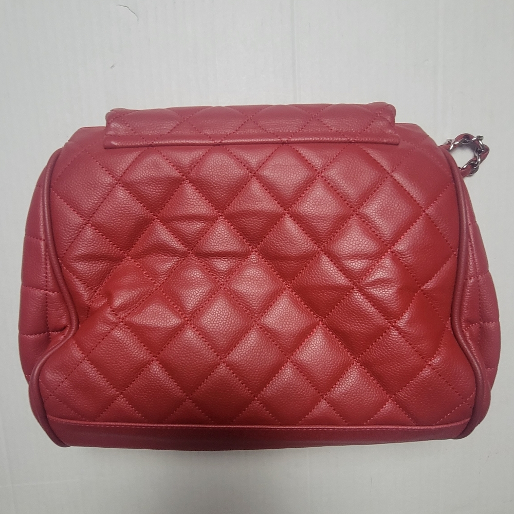 CHANEL Red Quilted Caviar Leather Purse - Picture 13 of 16